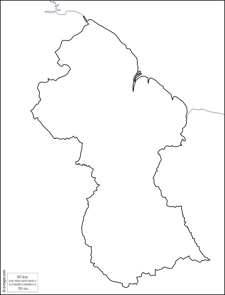 tühi kaart, Guyana