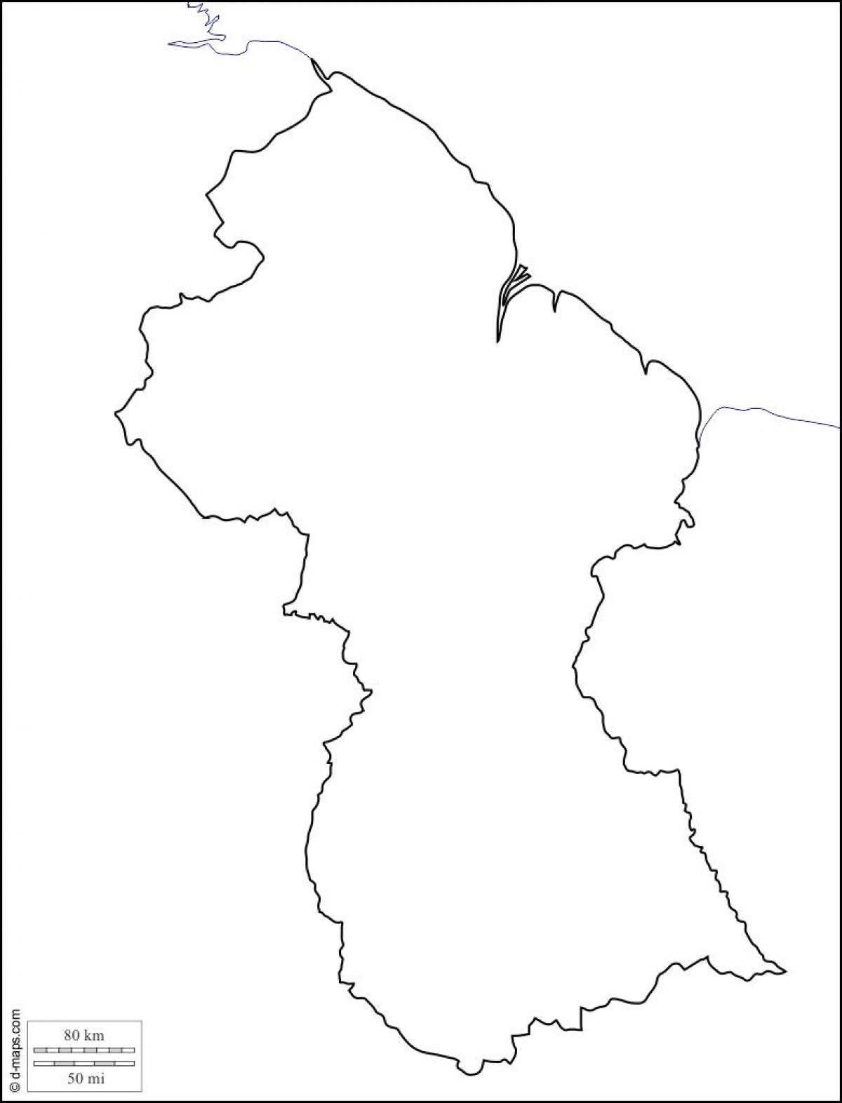 tühi kaart, Guyana