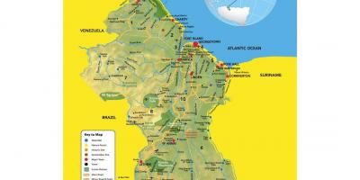 Kaart Guyana asukoht kaardil